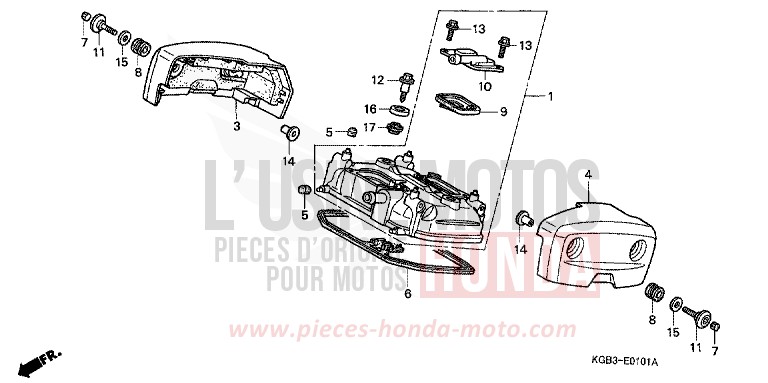 CYLINDER HEAD COVER (REAR) for Shadow VT125C CANDY GLORY RED-U (R101) from 1999